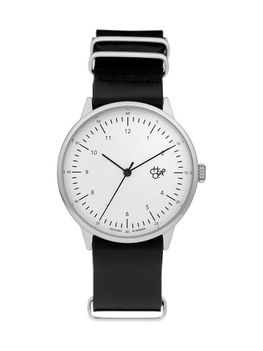 Chpo Harold Watch with Black Leather Strap