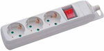 Eurolamp 3-Outlet Power Strip without Cable White