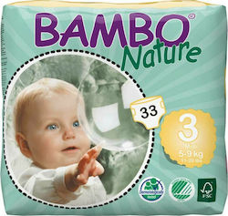 Bambo Nature Πάνες με Αυτοκόλλητο No. 3 για 5-9kg 33τμχ
