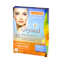 Karaver Crystal Calendula Facial Hair Removal Wax For Sensitive Skin 20pcs