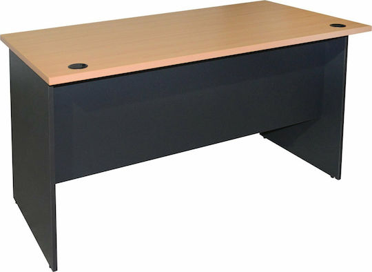 Büroschreibtisch Abelina 150x75x75cm Grey / Natural Büroschreibtisch Abelina 150x75x75cm Grey / Natural