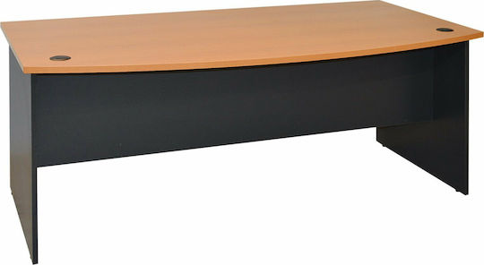 Professional Office Executive Wooden Grey / Natural 180x93.5x74cm