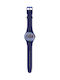 Swatch Ti-Ock Watch Battery with Blue Rubber Strap