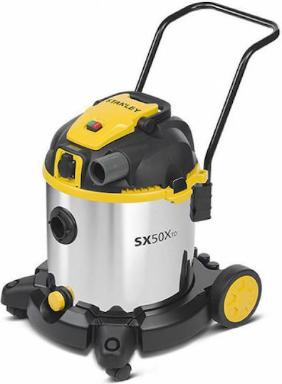 Stanley Staubsauger Flüssigkeiten / Feststoffe 1600W mit Edelstahl Behälter 50Es