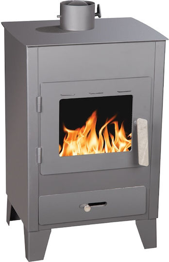 Syrios Rizes Stahl Holzofen 7.6kW Grau