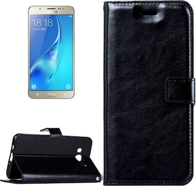 Synthetic Leather Wallet Black (Galaxy J5 2016)