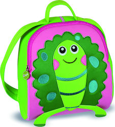 Oops All I Need Turtle Σχολική Τσάντα Πλάτης Νηπιαγωγείου σε Πράσινο χρώμα Μ25 x Π16 x Υ30cm