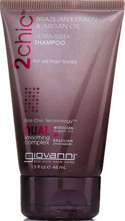 Giovanni 2 Chic Brazilian Keratin & Argan Oil Ultra Sleek S Shampoos Hydration & Smoothing for All Hair Types 45ml