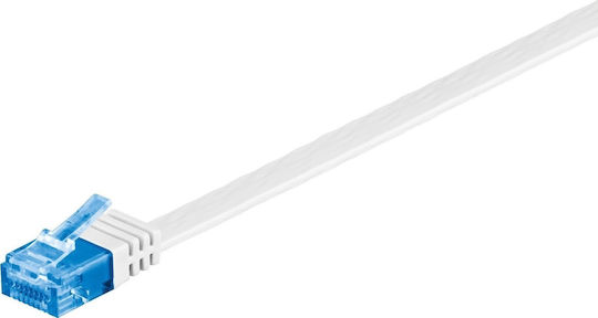 Goobay Flat U/UTP Cat.6a Ethernet Network Cable 7m White 1pcs