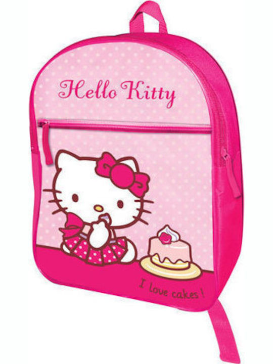 Bagtrotter Hello Kitty Σχολική Τσάντα Πλάτης Νηπιαγωγείου σε Φούξια χρώμα