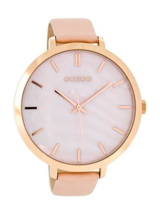 Oozoo Timepieces XXL Часовник с Тюркоазен Кожена Каишка