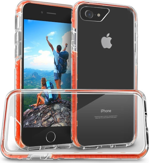 Orzly Fusion Bumper Clear Back Cover Σιλικόνης Κόκκινο (iPhone SE 2022/2020)
