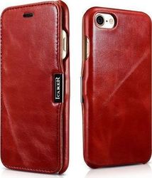 iCarer Vintage Folio Book Synthetic Leather Red...