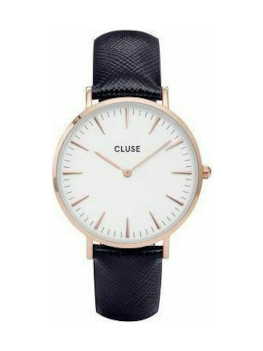 Cluse La Bohème Watch with Blue Leather Strap