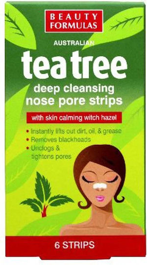 Beauty Formulas Tea Tree Deep Cleansing Nose Pore Strips Nose strips 6τμχ