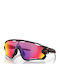 Oakley Jawbreaker Men's Sunglasses with Black Plastic Frame and Purple Mirror Lens OO9290-20