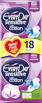 Every Day Sensitive With Cotton Maxi Night Hygienepads mit Flügeln Nacht für Starke Strömung 7 Tropfen 18Stück Ultra Plus