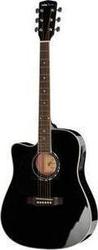 Harley Benton Semi-Acoustic Guitar Cutaway For Left-Handed Players Black