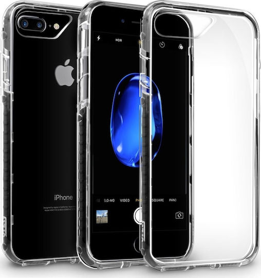 Orzly Fusion Bumper Clear Back Cover Σιλικόνης Μαύρο (iPhone 8 Plus / 7 Plus)