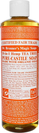 Dr Bronner's Pure-Castile Течен Сапун Душ Гел с Чаено Дърво Антисептично 237ml