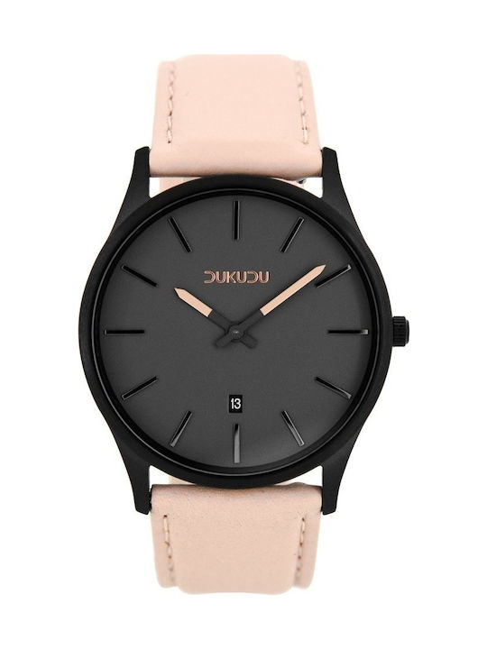 Dukudu Marit Watch with Pink Leather Strap