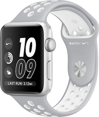 Watch Series 2 Nike Aluminiu 38mm Rezistent la apă cu pulsometru (Alb)