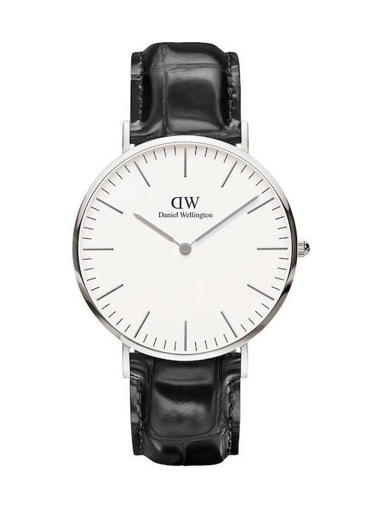 Daniel Wellington Classic Reading Men's Watch 40mm Battery with Black Leather Strap