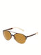 Police Game 7 Men's Sunglasses with Black Plastic Frame and Brown Lens SPL163 7ESG