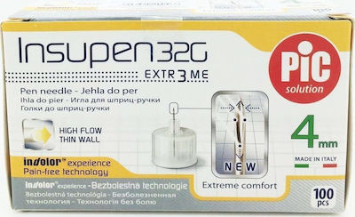 PiC Solution Menarini Insupen Insulin Needles 32G x 4mm 100pcs