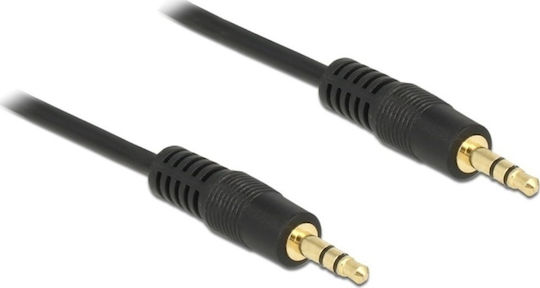 DeLock DeLock 3.5mm Jack Cable 0.5m Black with Gold Plated Terminals