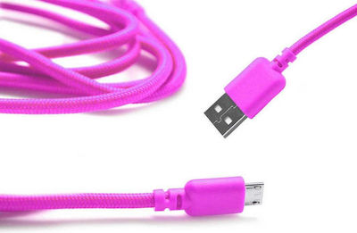 Ancus Geflochten USB 2.0 auf Micro-USB-Kabel Rosa 1m (05019) 1Stück