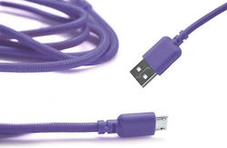 Ancus 05023 Braided USB 2.0 σε micro USB 1m Μωβ
