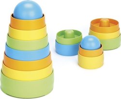 Green Toys Stapelspielzeug Πυραμίδα Κυλίνδρων für 6++ Monate
