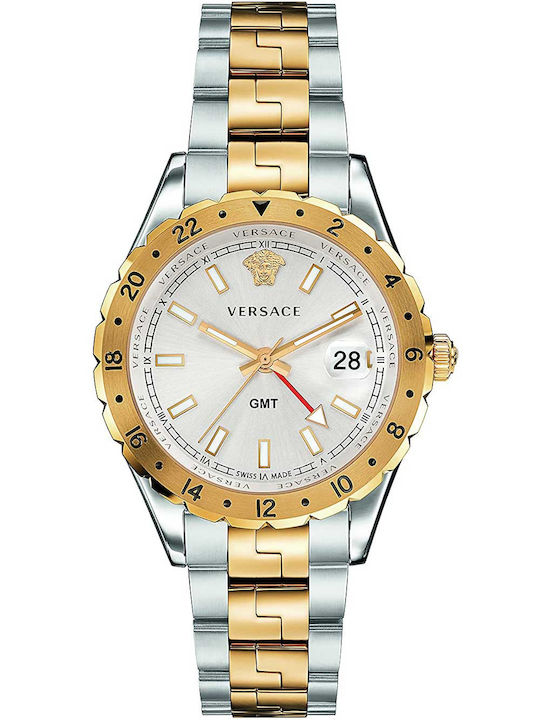 Versace Hellenyium Men's Watch 42mm Battery with Gold Metal Bracelet