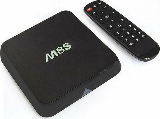 TV Box M8S 4K UHD με WiFi USB 2.0 2GB RAM και 8GB Αποθηκευτικό Χώρο με Λειτουργικό Android 4.4