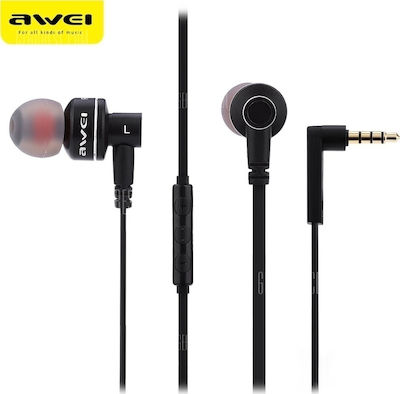 Awei ES10TY In-Ear Freihändig Kopfhörer mit Stecker 3.5mm Schwarz