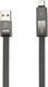 Remax Strive RC-042t Flat USB to Lightning / micro USB Cable 2.1A Μαύρο 1m