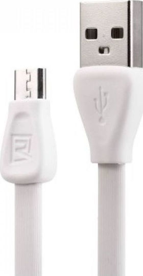 Remax Flat USB 2.0 to micro USB Cable Λευκό 1m (Martin)