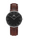 Daniel Wellington Classic Bristol Men's Watch 36mm Battery with Brown Leather Strap