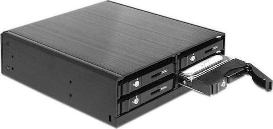 DeLock 5,25″ мобилна стойка за 4 x 2,5″ Черен (47220)