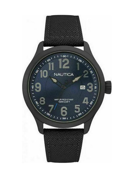 Nautica Watch Battery with Black Fabric Strap NAI11515G