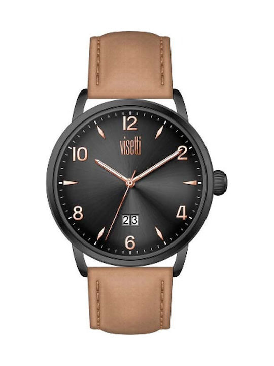 Visetti Urban Legend Series Watch with Brown Leather Strap