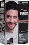 Lorvenn Color Pure Men Set Hair Dye no Ammonia 30 Natural Black Chestnut 40ml