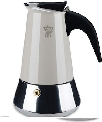 Pezzetti Steelexpress Espresso-Kanne 4 Cups Edelstahl Gray