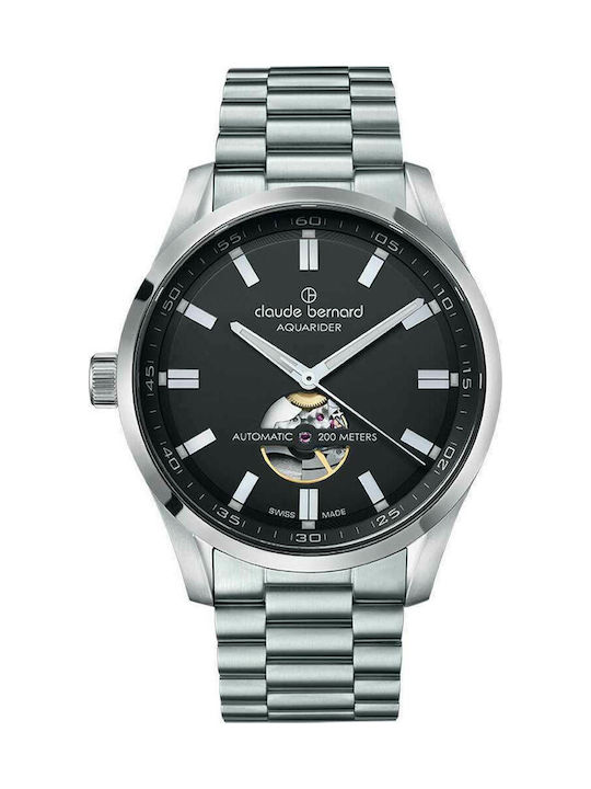 Claude Bernard Aquarider Uhr Automatisch mit Silber Metallarmband