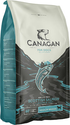 Canagan Scottish Salmon 12kg Ξηρά Τροφή Σκύλων Μεσαίων Φυλών χωρίς Σιτηρά με Σολομό