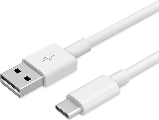 Forcell Cablu USB 2.0 USB-C Tată - USB-A Alb 1m