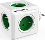 Allocacoc Original PowerCube 5 Θέσεων Χωρίς Καλώδιο Πράσινο