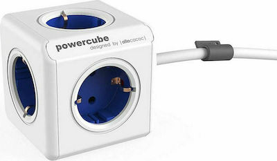 Allocacoc Extended 5-Outlet PowerCube 1.5m Blue