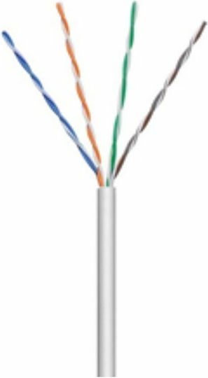 Anga U/UTP Cat.5e (Gigabit) Мрежови Кабел Ethernet Без Конектори 100m Бял